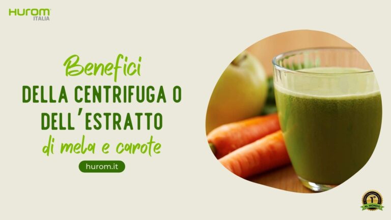 Benefici della centrifuga o dell’estratto di mela e carota