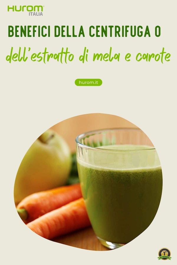 benefici centrifuga estratto mela e carota verticale