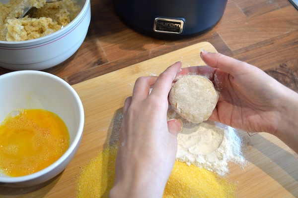 crema di carote allo zenzero e frittelle di ceci