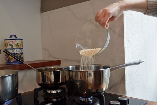 risotto alla barbabietola e bucce di limone candito