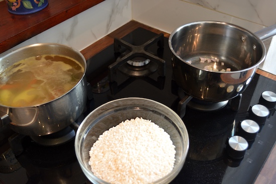 risotto zucca, cavolo viola e provola