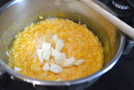 risotto zucca, cavolo viola e provola