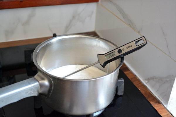 Piccola panna cotta alle mandorle Controllare la temperatura della panna